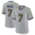 BIPIHUC S.Seahawks #7 Uchenna Nwosu Player Grey 2025 Rivalries Collection Home Game Stitched Jerseys