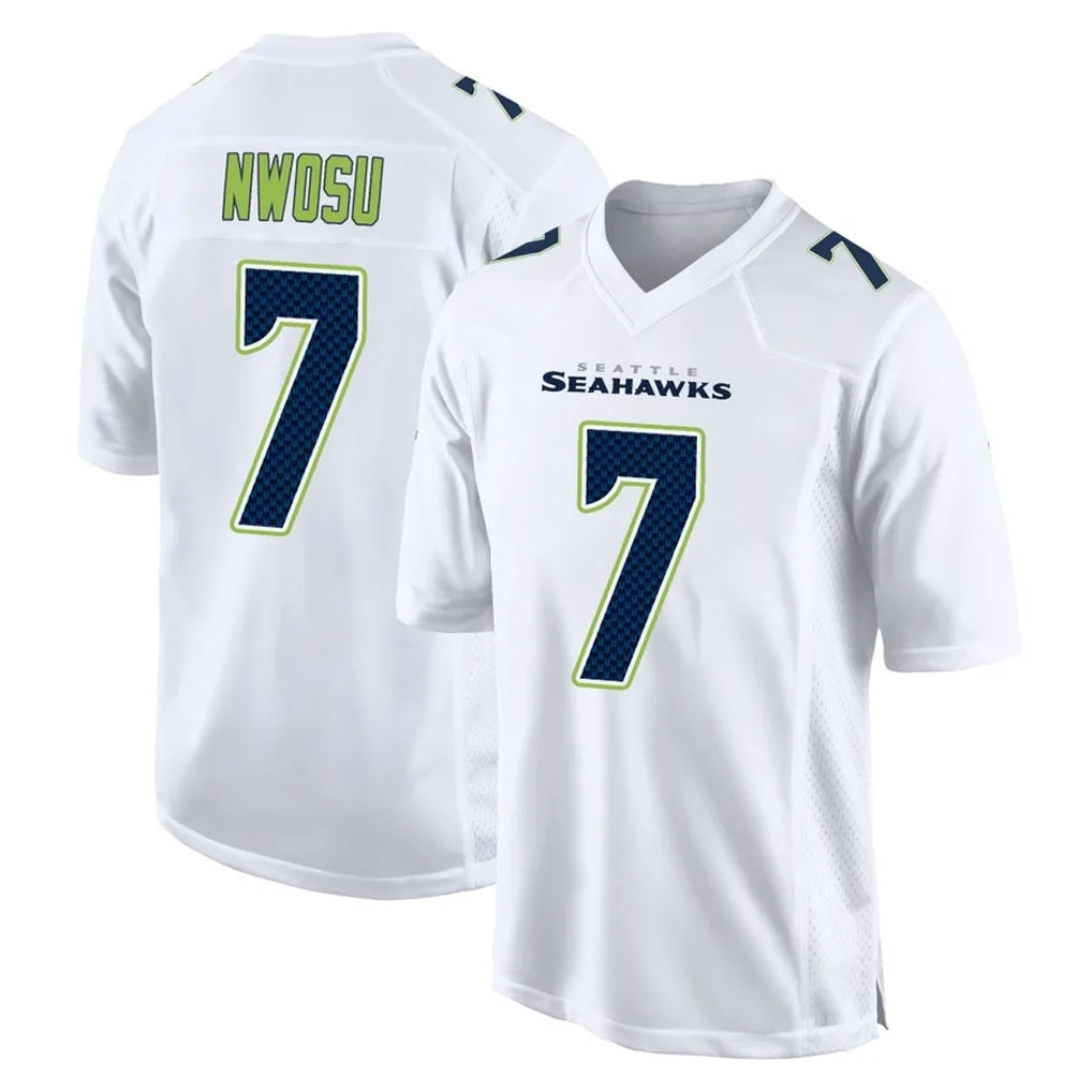 BIPIHUC S.Seahawks #7 Uchenna Nwosu Player White Tundra Fashion Home Game Stitched Jerseys