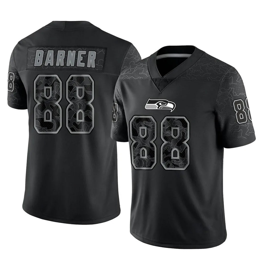 BIPIHUC S.Seahawks #88 AJ Barner Player Black Limited Reflective Home Game Stitched Jerseys