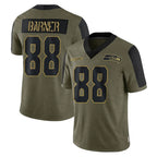 BIPIHUC S.Seahawks #88 AJ Barner Player Olive Salute To Service Limited Game Stitched Jerseys