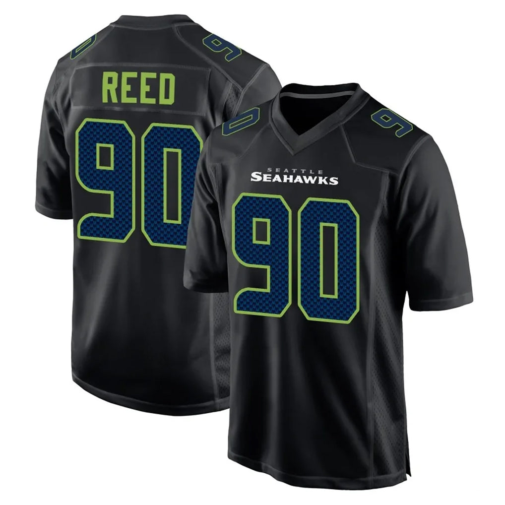 BIPIHUC S.Seahawks #90 Jarran Reed Player Black Limited Fashion Home Game Stitched Jerseys