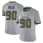 BIPIHUC S.Seahawks #90 Jarran Reed Player Grey Limited 2025 Rivalries Collection Home Game Stitched Jerseys