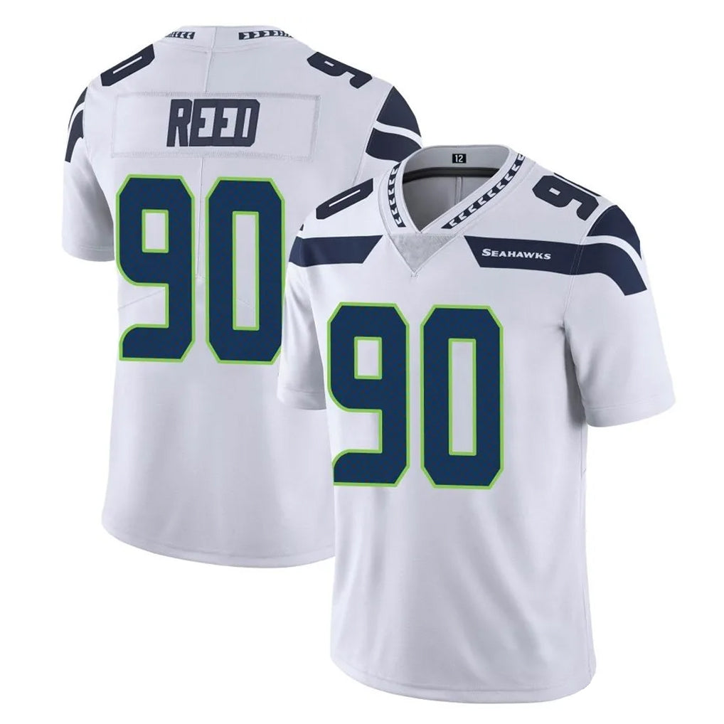 BIPIHUC S.Seahawks #90 Jarran Reed Player White Limited Vapor Untouchable Home Game Stitched Jerseys
