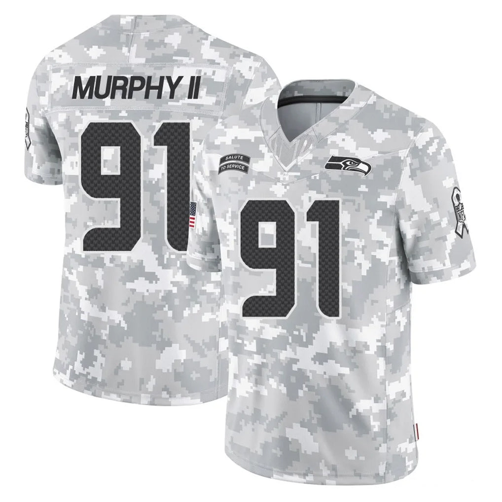 BIPIHUC S.Seahawks #91 Byron Murphy II Player Arctic Camo Limited Salute To Service Home Game Stitched Jerseys