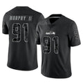 BIPIHUC S.Seahawks #91 Byron Murphy II Player Black Limited Reflective Home Game Stitched Jerseys