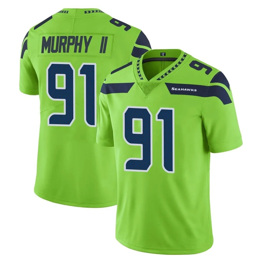 BIPIHUC S.Seahawks #91 Byron Murphy II Player Green Limited Color Rush Home Game Stitched Jerseys