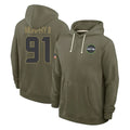 BIPIHUC S.Seahawks #91 Byron Murphy II Player Olive Salute to Service Pullover Hoodies Limited Stitched Jerseys