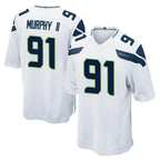 BIPIHUC S.Seahawks #91 Byron Murphy II Player White Home Game Stitched Jerseys