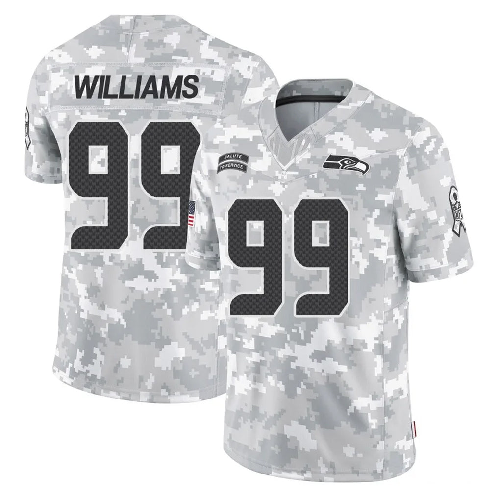 BIPIHUC S.Seahawks #99 Leonard Williams Player Arctic Camo Limited Salute To Service Home Game Stitched Jerseys