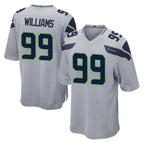 BIPIHUC S.Seahawks #99 Leonard Williams Player Gray Home Game Stitched Jerseys