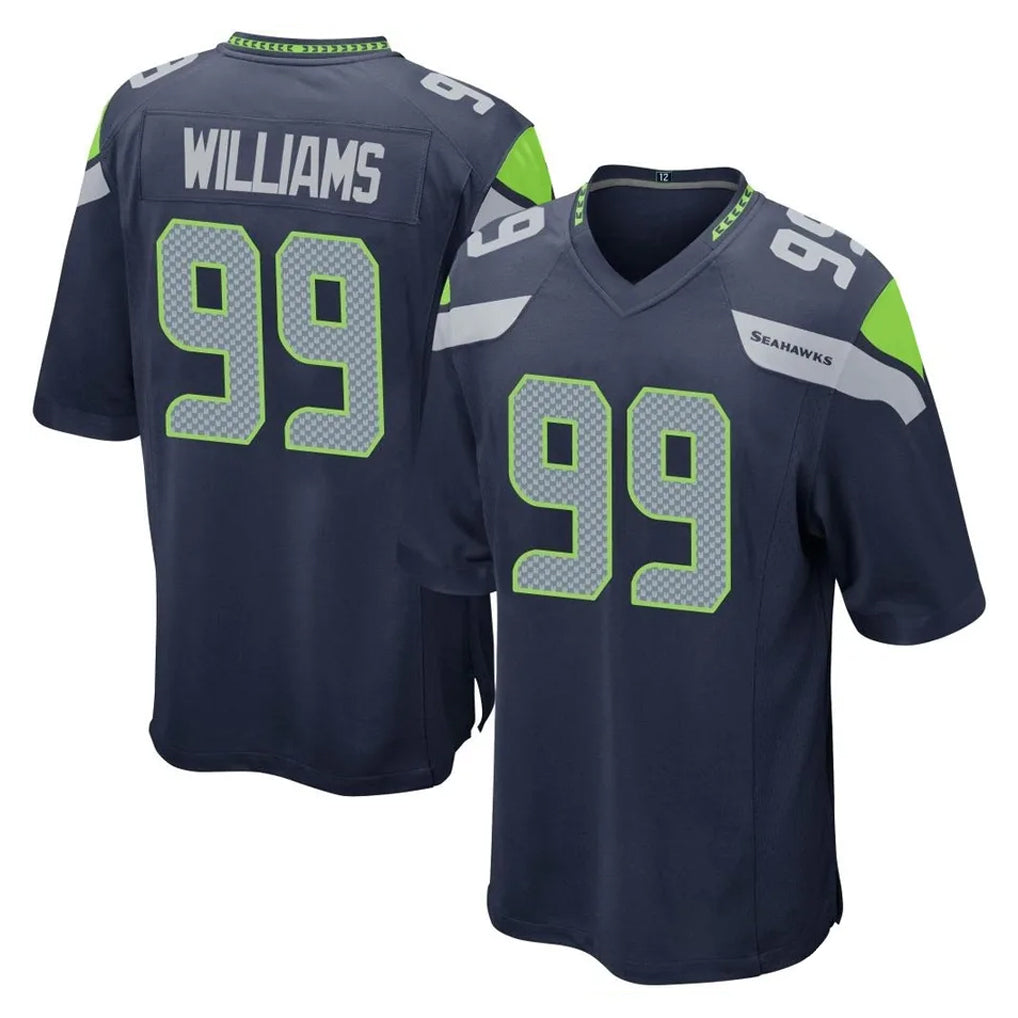 BIPIHUC S.Seahawks #99 Leonard Williams Player Navy Home Game Stitched Jerseys