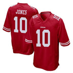 BIPIHUC SF.49ers #10 Mac Jones Player Red Home Game Stitched Jerseys