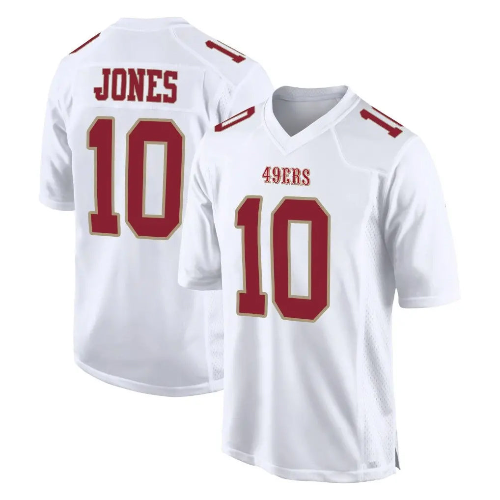 BIPIHUC SF.49ers #10 Mac Jones Player White Fashion Home Game Stitched Jerseys