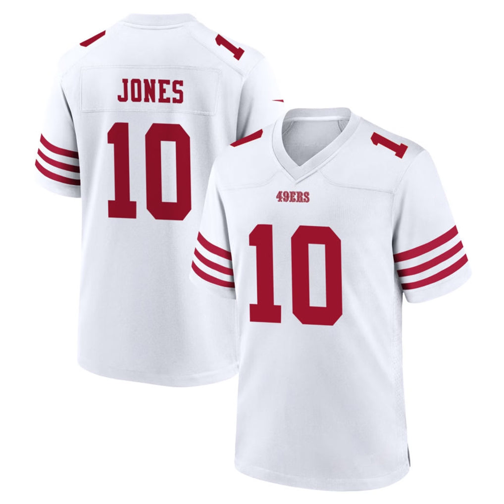 BIPIHUC SF.49ers #10 Mac Jones Player White Game Home Stitched Jerseys