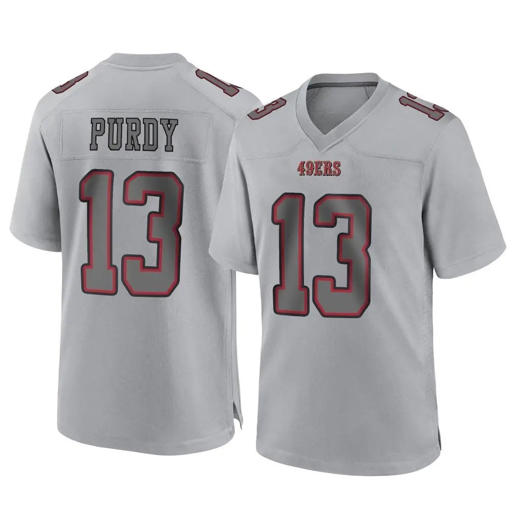 BIPIHUC SF.49ers #13 Brock Purdy Player Gray Atmosphere Fashion Home Game Stitched Jerseys