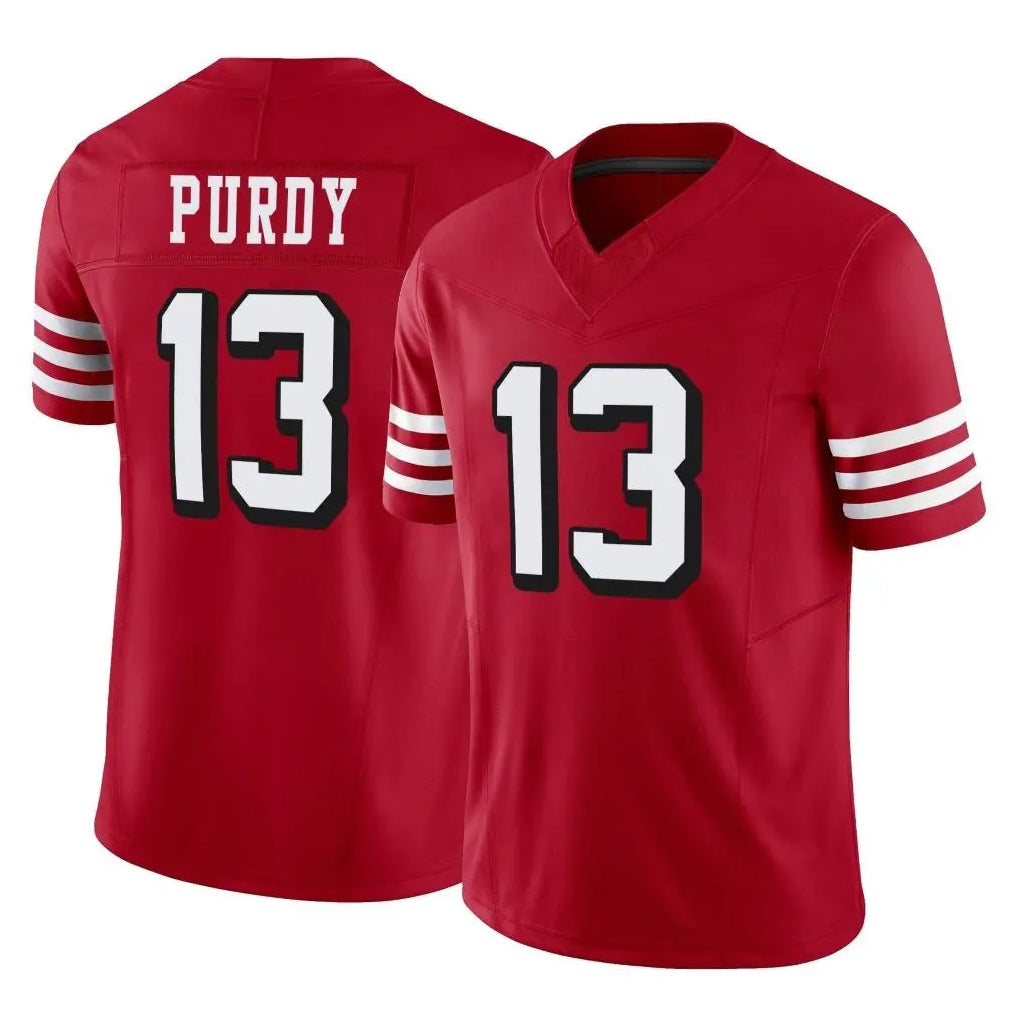BIPIHUC SF.49ers #13 Brock Purdy Player Red Limited Alternate Vapor F.U.S.E. Home Game Stitched Jerseys