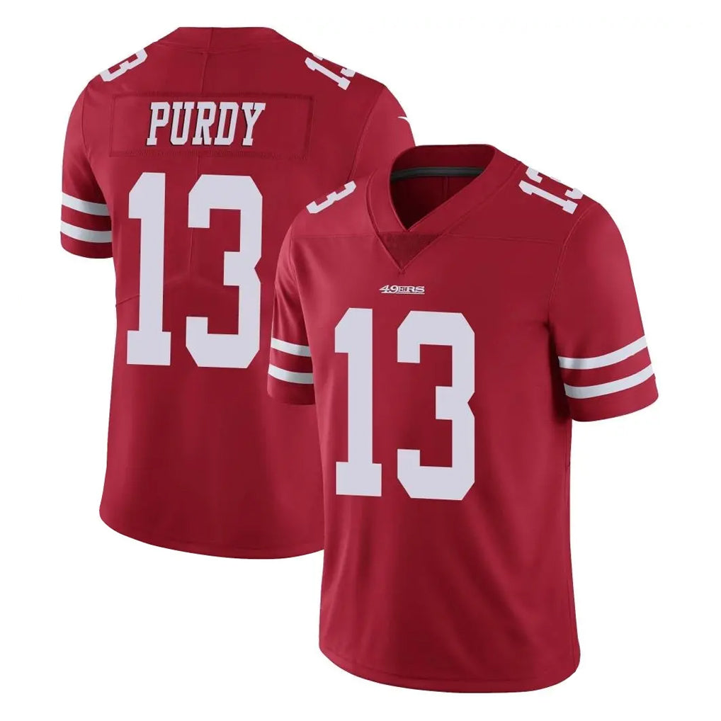 BIPIHUC SF.49ers #13 Brock Purdy Player Red Limited Vapor Untouchable Home Game Stitched Jerseys