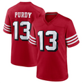 BIPIHUC SF.49ers #13 Brock Purdy Player Scarlet Alternate Game Stitched Jerseys