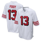 BIPIHUC SF.49ers #13 Brock Purdy Player White Limited Alternate Home Game Stitched Jerseys