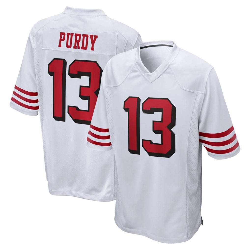 BIPIHUC SF.49ers #13 Brock Purdy Player White Limited Alternate Home Game Stitched Jerseys