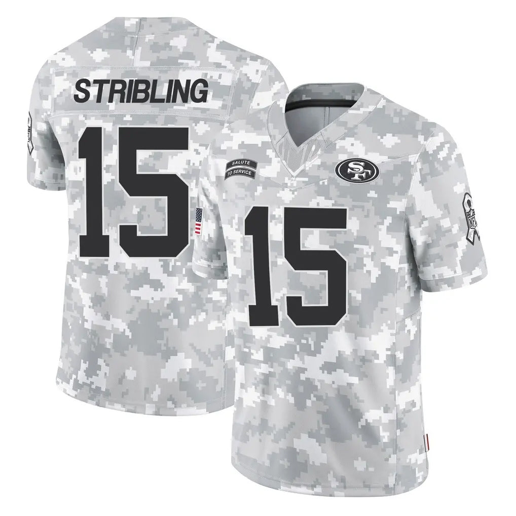 BIPIHUC SF.49ers #15 De'Zhaun Stribling Player Arctic Camo Limited Salute To Service Home Game Stitched Jerseys