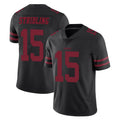BIPIHUC SF.49ers #15 De'Zhaun Stribling Player Black Alternate Limited Vapor Untouchable Home Game Stitched Jerseys