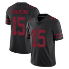 BIPIHUC SF.49ers #15 De'Zhaun Stribling Player Black Alternate Limited Vapor Untouchable Home Game Stitched Jerseys