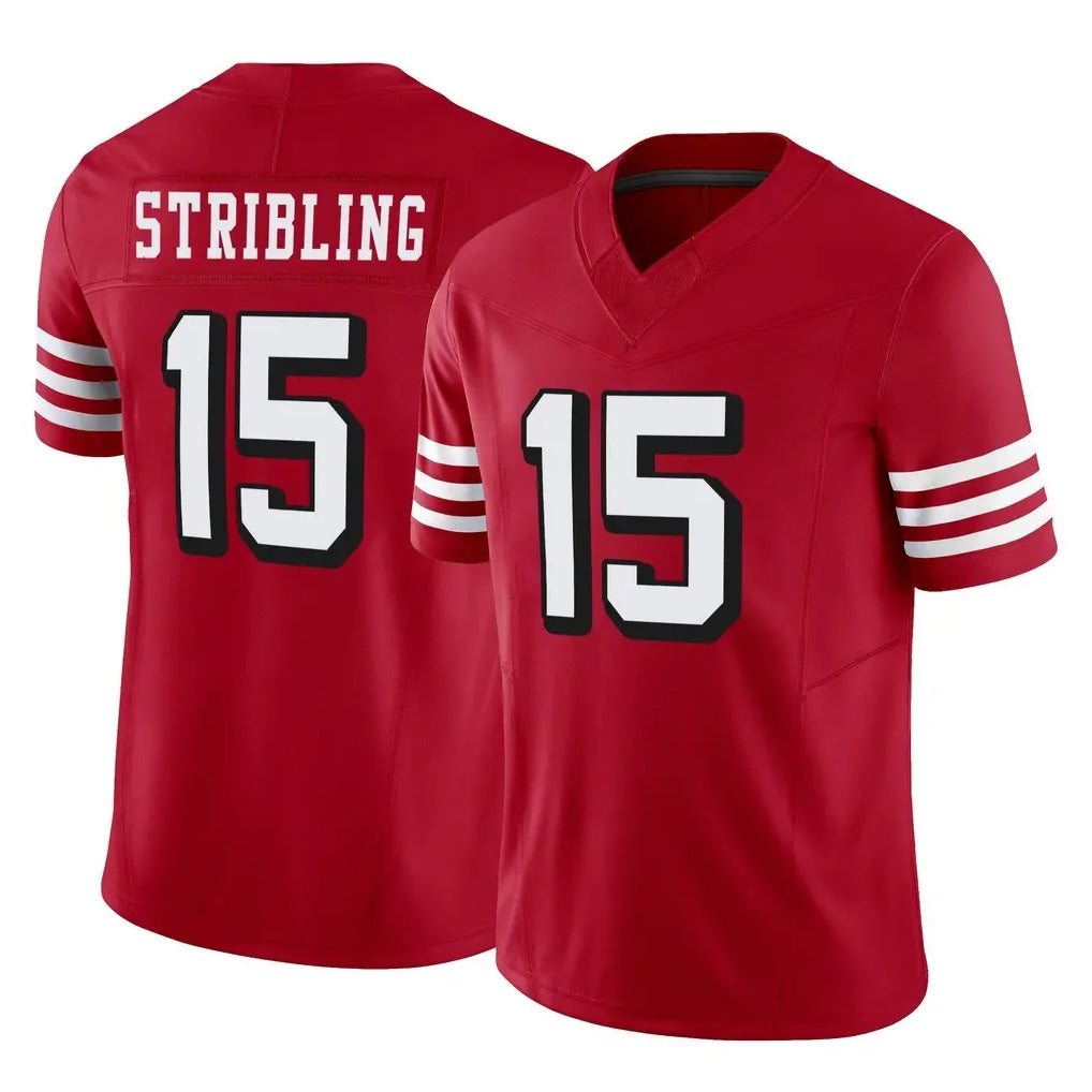BIPIHUC SF.49ers #15 De'Zhaun Stribling Player Red Limited Alternate Vapor F.U.S.E. Home Game Stitched Jerseys
