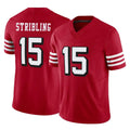 BIPIHUC SF.49ers #15 De'Zhaun Stribling Player Red Limited Alternate Vapor F.U.S.E. Home Game Stitched Jerseys
