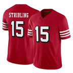 BIPIHUC SF.49ers #15 De'Zhaun Stribling Player Red Limited Alternate Vapor F.U.S.E. Home Game Stitched Jerseys