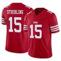 BIPIHUC SF.49ers #15 De'Zhaun Stribling Player Red Limited Vapor F.U.S.E. Home Game Stitched Jerseys