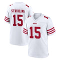 BIPIHUC SF.49ers #15 De'Zhaun Stribling Player White Game Home Stitched Jerseys