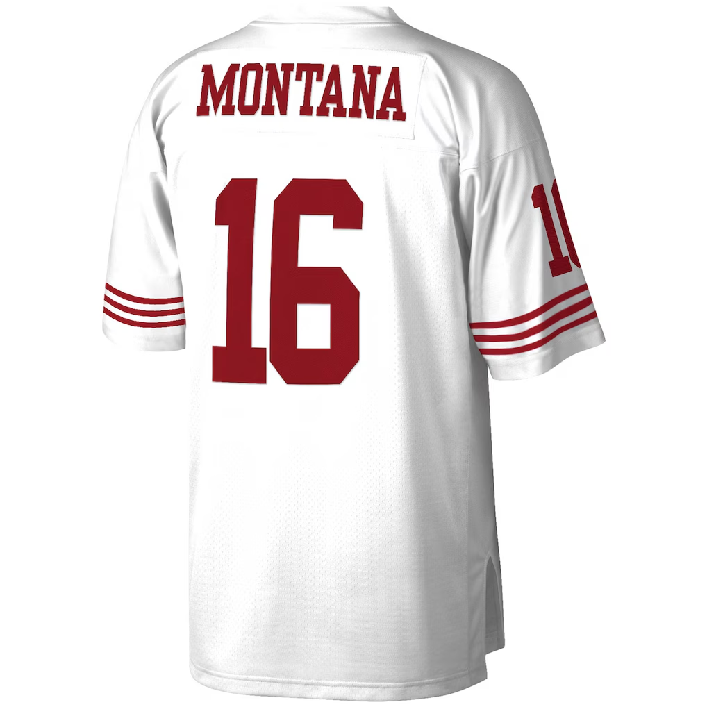 BIPIHUC SF.49ers #16 Joe Montana Mitchell & Ness White 1990 Legacy Replica Stitched Jerseys
