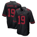 BIPIHUC SF.49ers #19 Deebo Samuel Sr. Player Black Alternate Home Game Stitched Jerseys