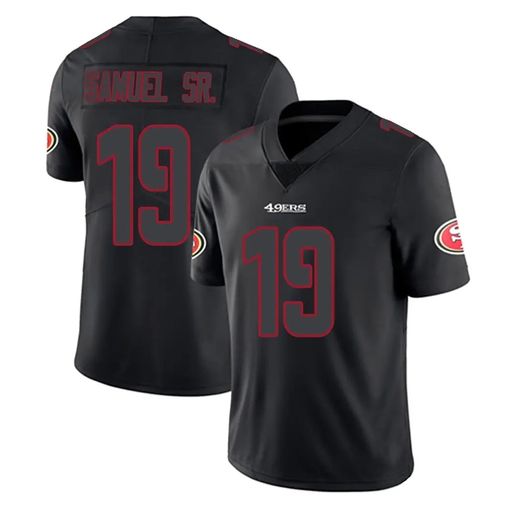 BIPIHUC SF.49ers #19 Deebo Samuel Sr. Player Black Impact Limited Home Game Stitched Jerseys