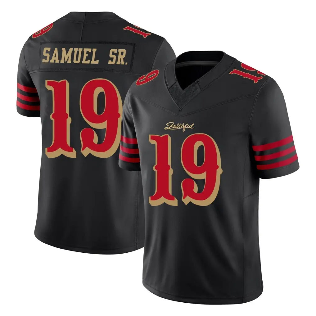 BIPIHUC SF.49ers #19 Deebo Samuel Sr. Player Black Limited Rivalries Collection Home Game Stitched Jerseys
