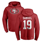 BIPIHUC SF.49ers #19 Deebo Samuel Sr. Player Red LOGO Pullover Hoodies Home Game Stitched Jerseys