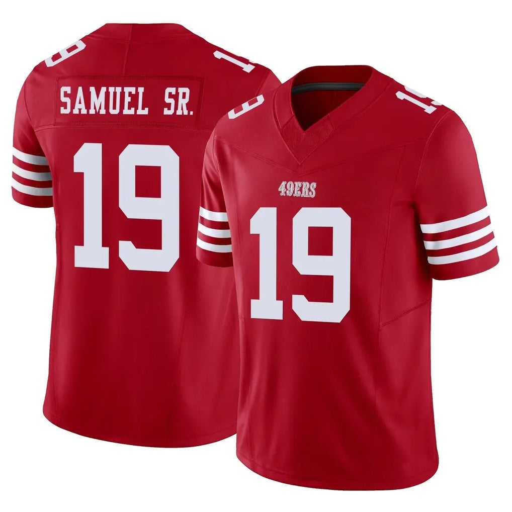 BIPIHUC SF.49ers #19 Deebo Samuel Sr. Player Red Limited Vapor F.U.S.E. Home Game Stitched Jerseys