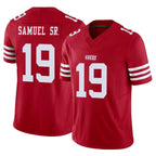 BIPIHUC SF.49ers #19 Deebo Samuel Sr. Player Red Limited Vapor F.U.S.E. Home Game Stitched Jerseys