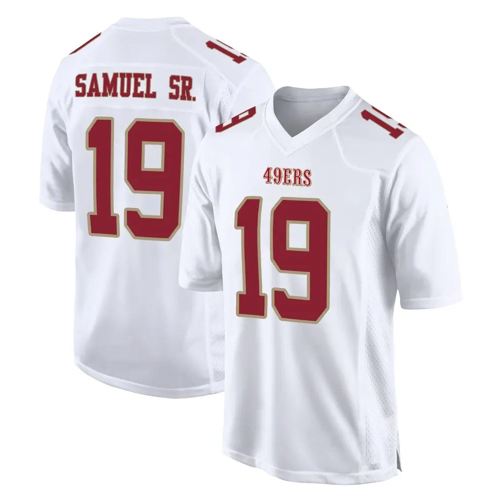 BIPIHUC SF.49ers #19 Deebo Samuel Sr. Player White Fashion Home Game Stitched Jerseys