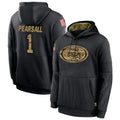BIPIHUC SF.49ers #1 Ricky Pearsall Player Black Salute To Service Hoodie Player Stitched Jerseys