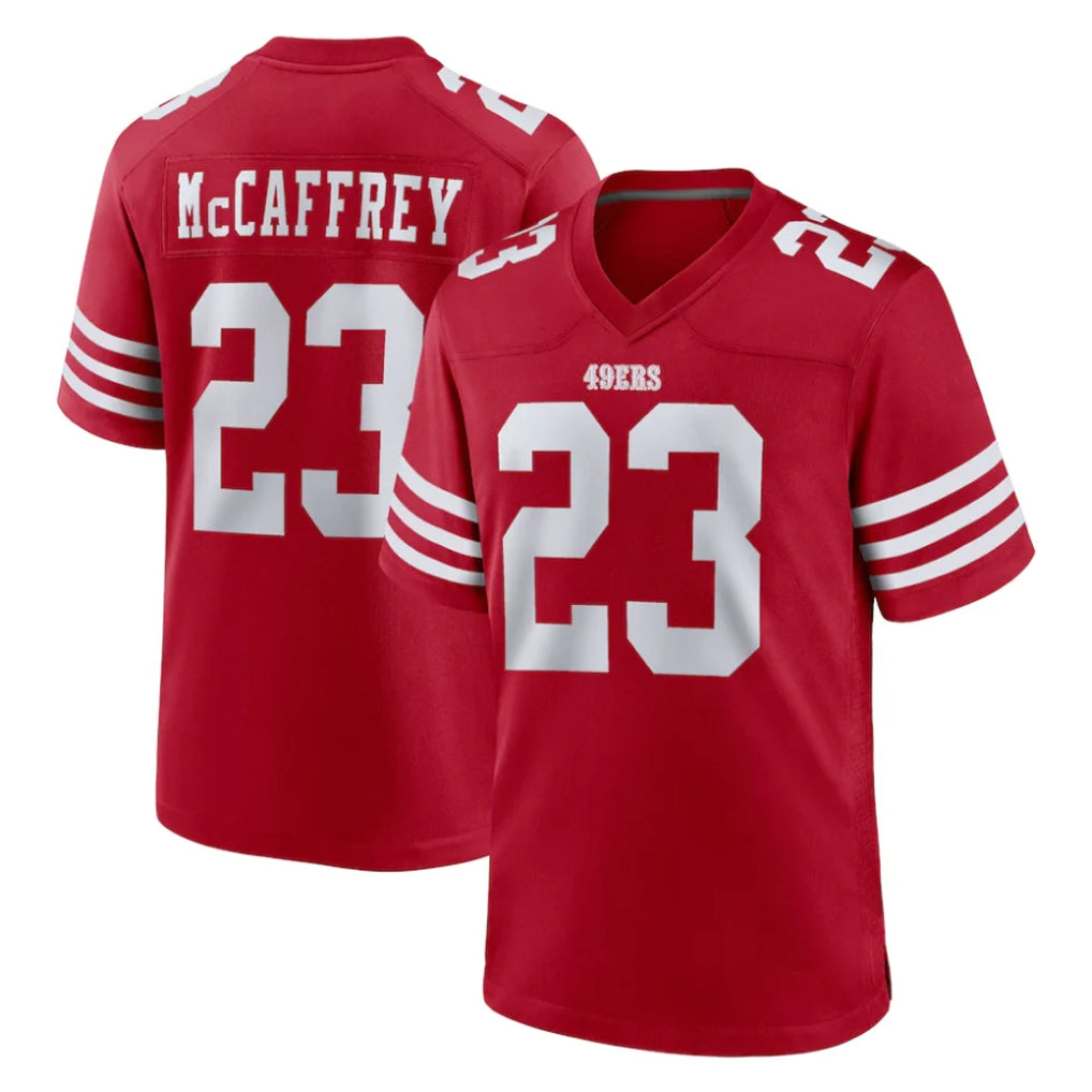 BIPIHUC SF.49ers #23 Christian McCaffrey Player Red Game Home Stitched Jerseys