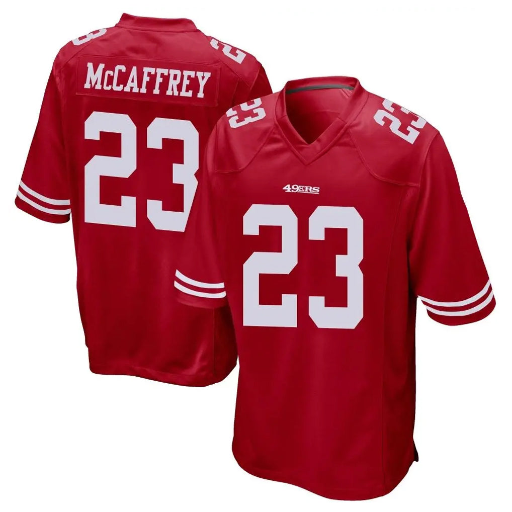 BIPIHUC SF.49ers #23 Christian McCaffrey Player Red Home Game Stitched Jerseys