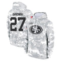 BIPIHUC SF.49ers #27 Ji'Ayir Brown Player Arctic Camo Limited Salute to Service Pullover Hoodies Game Stitched Jerseys