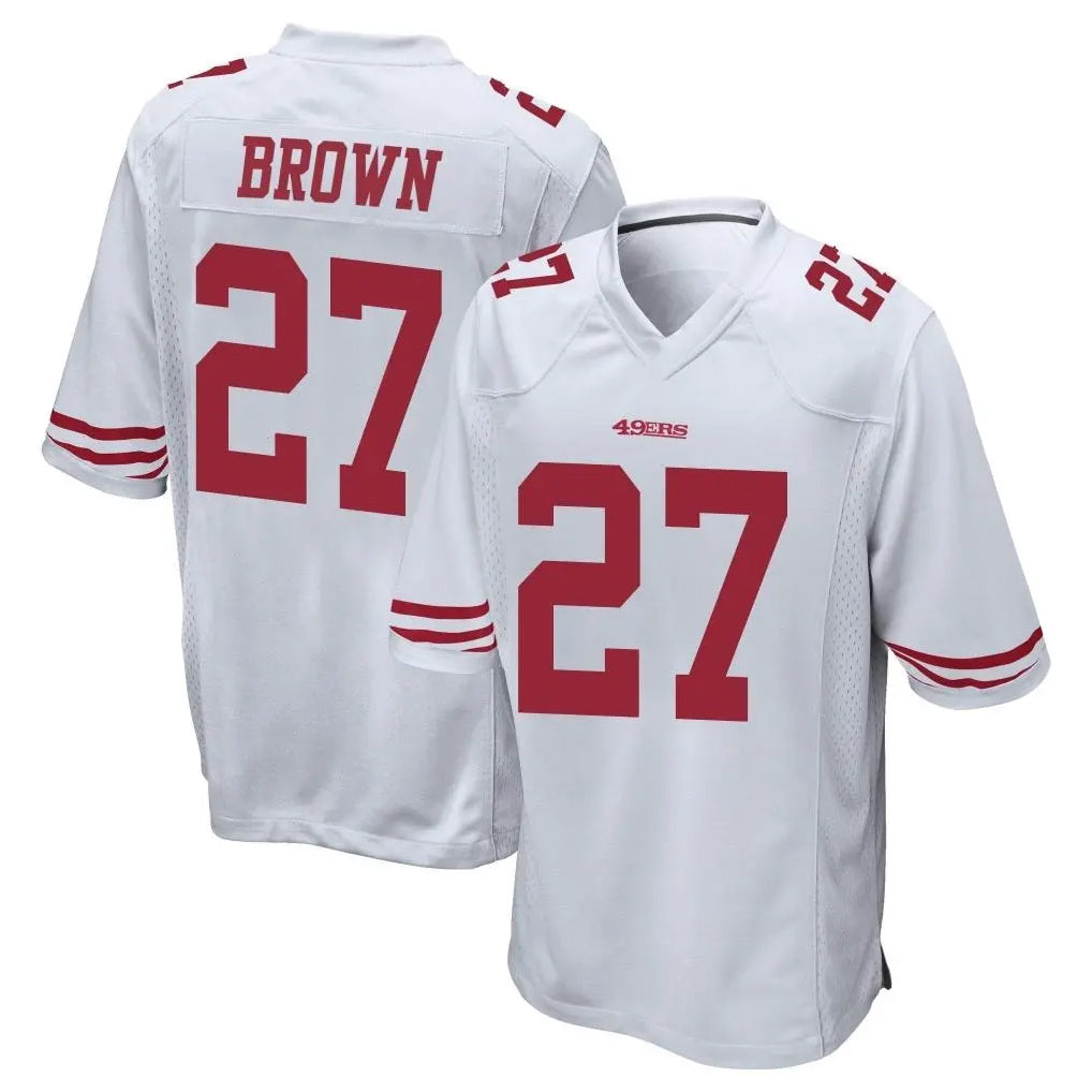 BIPIHUC SF.49ers #27 Ji'Ayir Brown Player White Home Game Stitched Jerseys