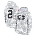 BIPIHUC SF.49ers #2 Deommodore Lenoir Player Arctic Camo Limited Salute to Service Pullover Hoodies Game Stitched Jerseys
