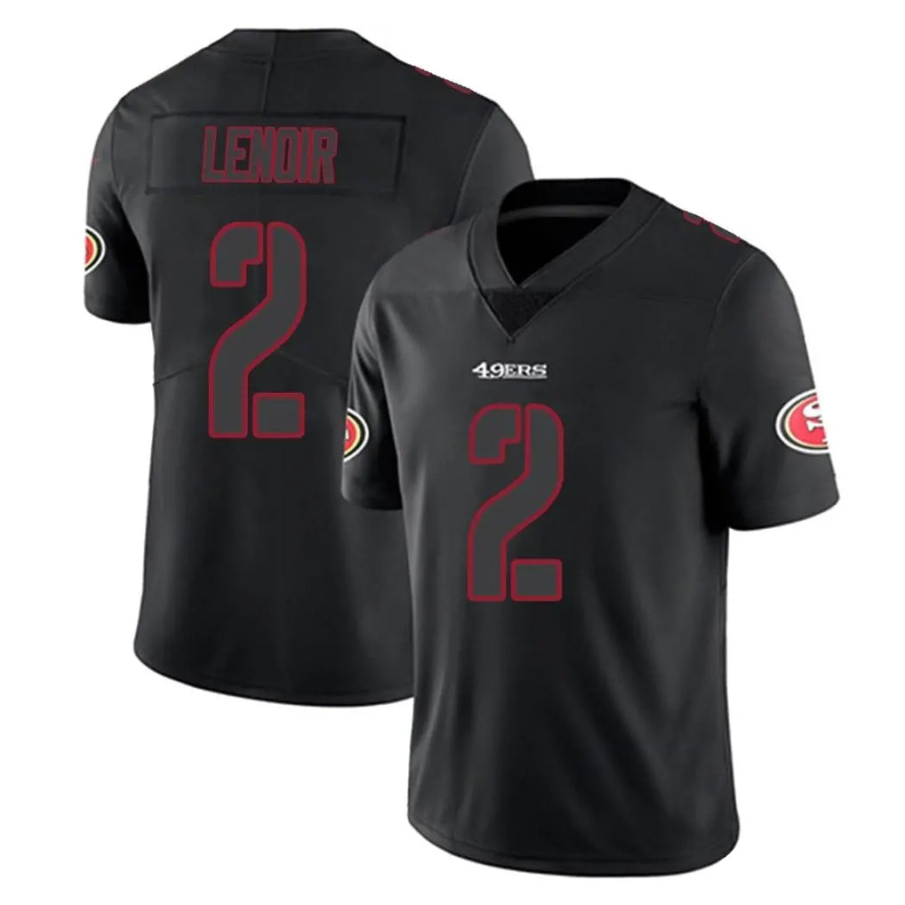 BIPIHUC SF.49ers #2 Deommodore Lenoir Player Black Impact Limited Home Game Stitched Jerseys
