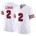 BIPIHUC SF.49ers #2 Deommodore Lenoir Player White Limited Alternate Vapor F.U.S.E. Home Game Stitched Jerseys