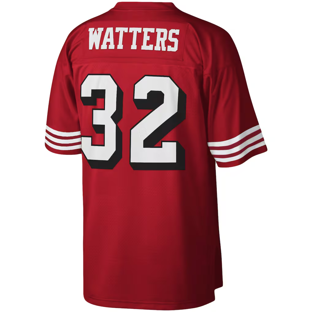 BIPIHUC SF.49ers #32 Ricky Watters Mitchell & Ness Scarlet Legacy Replica Jersey