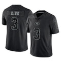 BIPIHUC SF.49ers #3 Christian Kirk Player Black Limited Reflective Home Game Stitched Jerseys